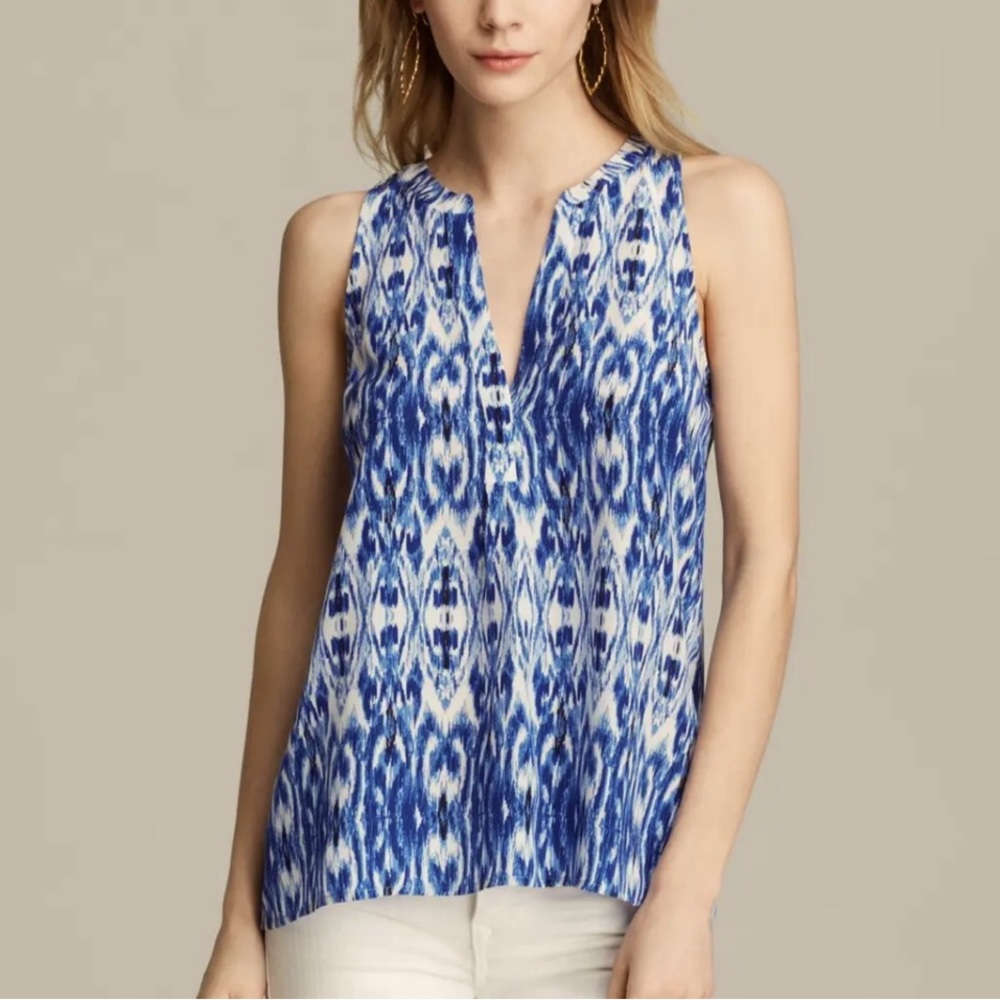Joie Silk Aruna Ikat Stripe Sleeveless Blouse Tank Women’s Size XS/S